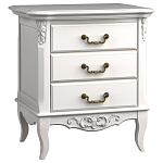 Тумба прикроватная белого цвета из массива бука в стиле прованс White Provence варинант исполнения - 3 | Loft Concept в Краснодаре