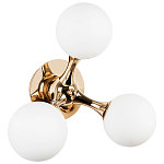 Бра с 3-мя плафонами из стеклянных шаров Pearls Suspension Gold Wall Lamp варинант исполнения - 1 | Loft Concept в Краснодаре