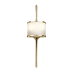 Бра вертикальное с белым полукруглым плафоном и длинным стержнем S Kichler варинант исполнения - 7 | Loft Concept в Краснодаре