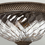 Потолочный светильник с чашеобразным плафоном из толстого волнообразного стекла и широким узорчатым основанием Hinkley варинант исполнения - 3 | Loft Concept в Краснодаре