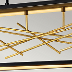 Люстра прямоугольная черного цвета с декором в виде ветвей в золотой отделке Hinkley варинант исполнения - 6 | Loft Concept в Краснодаре