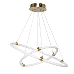 Люстра подвесная с двумя пересекающимися белыми светодиоидными кольцами Luke Lampco Tracer Lamp варинант исполнения - 2 | Loft Concept в Краснодаре