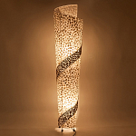 Торшер из перламутра на металлическом каркасе Indonesian Spiral 2 варинант исполнения - 4 | Loft Concept в Краснодаре