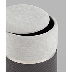 Пуф Mauldine с ящиком серо-черный с экокожей варинант исполнения - 2 | Loft Concept в Краснодаре