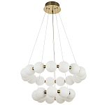 Многоярусная кольцевая люстра с плафонами шары Rings Suspension Light Chandelier варинант исполнения - 2 | Loft Concept в Краснодаре