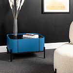 Тумба прикроватная чёрно-голубая с  ящиком Blue Cabinet варинант исполнения - 5 | Loft Concept в Краснодаре