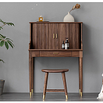 Туалетный стол деревянный с ящиком и зеркалом Moon Walnut Furniture варинант исполнения - 3 | Loft Concept в Краснодаре