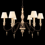 Люстра на металлическом основании с 6-ю белыми тканевыми абажурами Terrain варинант исполнения - 6 | Loft Concept в Краснодаре