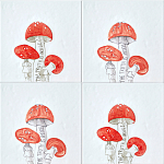 Плитка с узором Мухомор варинант исполнения - 1 | Loft Concept в Краснодаре