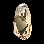 Бра овальное из стекла с золотым элементом Flow Texture  варинант исполнения - 7 | Loft Concept в Краснодаре