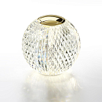 Настольная лампа с прозрачным шарообразным плафоном на цилиндрической подставке Crystal Globule варинант исполнения - 4 | Loft Concept в Краснодаре