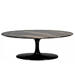 Стол журнальный овальный с столешницей из искусственного мрамора Alonso Gloss варинант исполнения - 1 | Loft Concept в Краснодаре