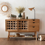 Зеркало из ротанга в форме цветка WICKER MIRROR 65  варинант исполнения - 3 | Loft Concept в Краснодаре