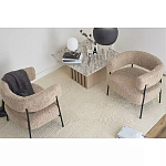 Кресло полукруглое мягкое с буклированной обивкой Armchair with Boucle Upholstery варинант исполнения - 5 | Loft Concept в Краснодаре