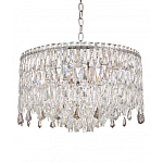 Люстра круглая с хрустальными подвесками на серебряном каркасе Roul Crystal Light варинант исполнения - 5 | Loft Concept в Краснодаре