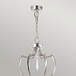 Люстра цвета никель с 6-ю лампами и стеклянными подвесками Elstead Lighting варинант исполнения - 4 | Loft Concept в Краснодаре