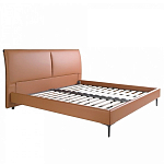 Кровать двуспальная коричневая из экокожи Modern Look варинант исполнения - 2 | Loft Concept в Краснодаре