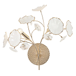 Бра с белыми лепестками из керамики и прозрачными хрустальными цветками Wintery flovers варинант исполнения - 1 | Loft Concept в Краснодаре