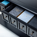 Черная консоль с выдвижными ящиками Monica варинант исполнения - 2 | Loft Concept в Краснодаре