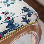 Банкетка из массива бука с цветочным принтом Beige Chinoiserie Garden Banquette варинант исполнения - 3 | Loft Concept в Краснодаре