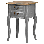 Прикроватная тумба из массива березы серая Grey Montmartre Provence Bedside Table варинант исполнения - 1 | Loft Concept в Краснодаре