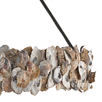 Люстра круглая с абажуром из устричных раковин Sea Ravens варинант исполнения - 1 | Loft Concept в Краснодаре