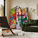 Ширма цветочный принт Colored Partition варинант исполнения - 3 | Loft Concept в Краснодаре