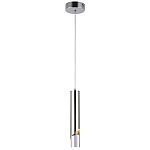 Подвесной светильник Metal Acrylic Tube Chrome Hanging Lamp варинант исполнения - 2 | Loft Concept в Краснодаре