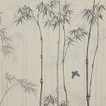 Обои ручная роспись Distant Bamboo Special Colourway on white dyed paper варинант исполнения - 1 | Loft Concept в Краснодаре