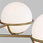 Люстра с 5-ю белыми шарообразными плафонами в сферические каркасах Feiss варинант исполнения - 4 | Loft Concept в Краснодаре