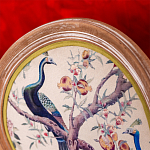 Полукресло из массива бука бежевое с изображением птиц и цветов Beige Green Chinoiserie Garden Chair варинант исполнения - 4 | Loft Concept в Краснодаре