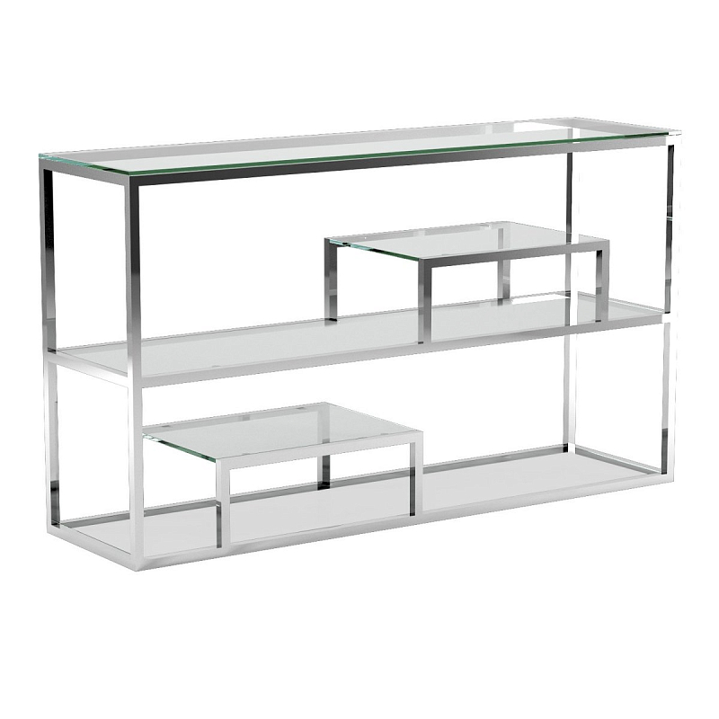 Консоль Step Console Silver Серебряный Прозрачный (Transparent) в Краснодаре | Loft Concept 