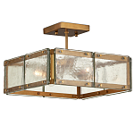 Потолочный светильник квадратный из толстого литого стекла Cast Glass варинант исполнения - 1 | Loft Concept в Краснодаре