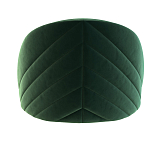 Барный стул со спинкой и металлической подставкой на 4-х деревянных ножках Зеленый Велюр Vendramin Chair варинант исполнения - 3 | Loft Concept в Краснодаре