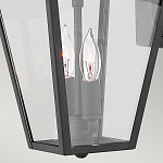 Настенный фонарь черного цвета с прозрачным стеклянным плафоном трапециевидной формы Hinkley варинант исполнения - 10 | Loft Concept в Краснодаре