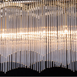 Люстра прямоугольная на цепях с прозрачными трубками и волнистым краем Nembus варинант исполнения - 6 | Loft Concept в Краснодаре