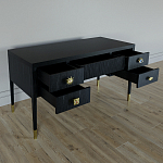 Письменный стол с 4-мя ящиками Elsa Dreams Black  варинант исполнения - 3 | Loft Concept в Краснодаре