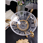 Чаша из прозрачного рельефного стекла на бронзовой подставке Eden Garden варинант исполнения - 2 | Loft Concept в Краснодаре