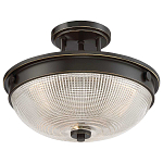 Потолочный светильник со стеклянным плафоном в виде купола Quoizel варинант исполнения - 8 | Loft Concept в Краснодаре