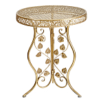 Столик приставной золотистый с орнаментом на столешнице Tanzania варинант исполнения - 1 | Loft Concept в Краснодаре