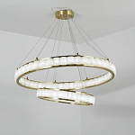 Люстра с 2-мя кольцами из натурального камня с регулируемыми плафонами Durability of Stone варинант исполнения - 4 | Loft Concept в Краснодаре