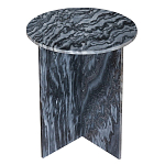 Столик кофейный с столешницей из черного мрамора Compact Black Marble Table варинант исполнения - 1 | Loft Concept в Краснодаре