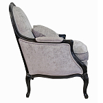 Кресло Ava Classical Armchair black and grey velour варинант исполнения - 1 | Loft Concept в Краснодаре