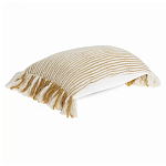 Чехол на подушку горчичного цвета с бахромой и объемным узором Ethnic mix варинант исполнения - 1 | Loft Concept в Краснодаре