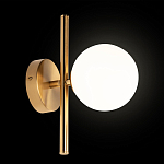 Бра с золотым основанием и белым плафоном в форме шара Bubble варинант исполнения - 2 | Loft Concept в Краснодаре