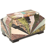 Шкатулка из натурального камня змеевик Stone Casket варинант исполнения - 2 | Loft Concept в Краснодаре