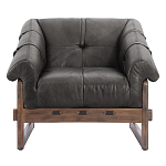 Кресло Duncan винтажная черная кожа варинант исполнения - 1 | Loft Concept в Краснодаре