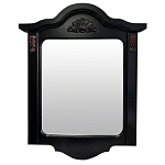 Зеркало черное настенное прямоугольное в стиле прованс Black Provence варинант исполнения - 1 | Loft Concept в Краснодаре