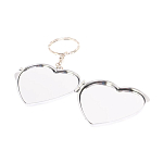 Зеркало брелок складное двухстороннее в форме сердца из натурального камня Лазурит Stone Mirrors варинант исполнения - 3 | Loft Concept в Краснодаре