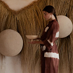 Большая дизайнерская Инсталляция из соломы RAFFIA Installation  варинант исполнения - 1 | Loft Concept в Краснодаре